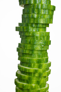 stack cucumbers
