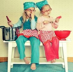 kids cook together